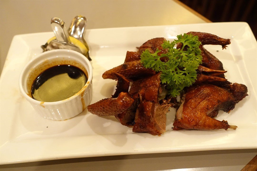 You might find a delightful surprise in the pigeon sauce